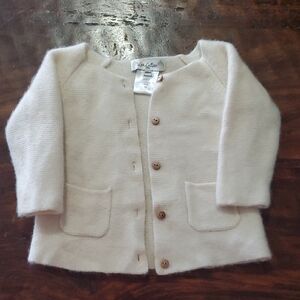 Les Lutins Cashmere Cozy Cream Kids Sweater Cardigan 18 Months